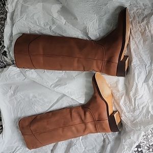 Chanel suede riding boots